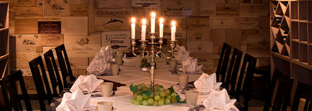 Detailansicht von der Winzerstube im Hotel Goldener Anker Radebeul